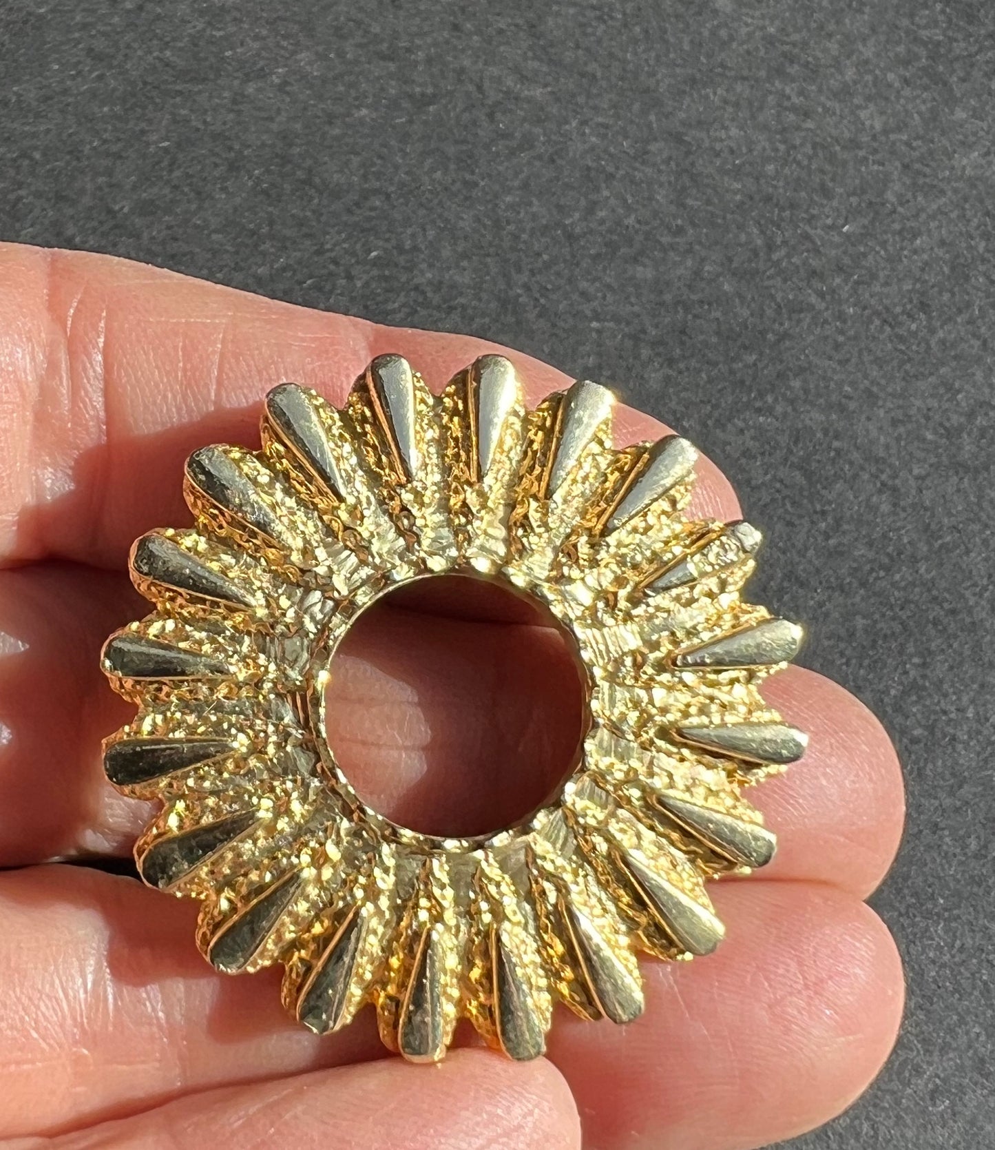 Burst of Gold Mid Century Scarf Clip