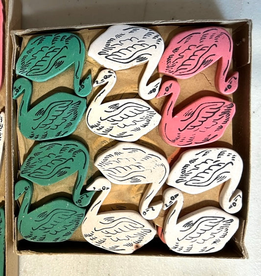 Wholesale Box of 48 Made in Japan 1950s SWAN Erasers