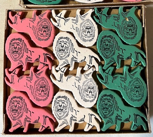 Wholesale Box of 48 Made in Japan 1950s LION Erasers
