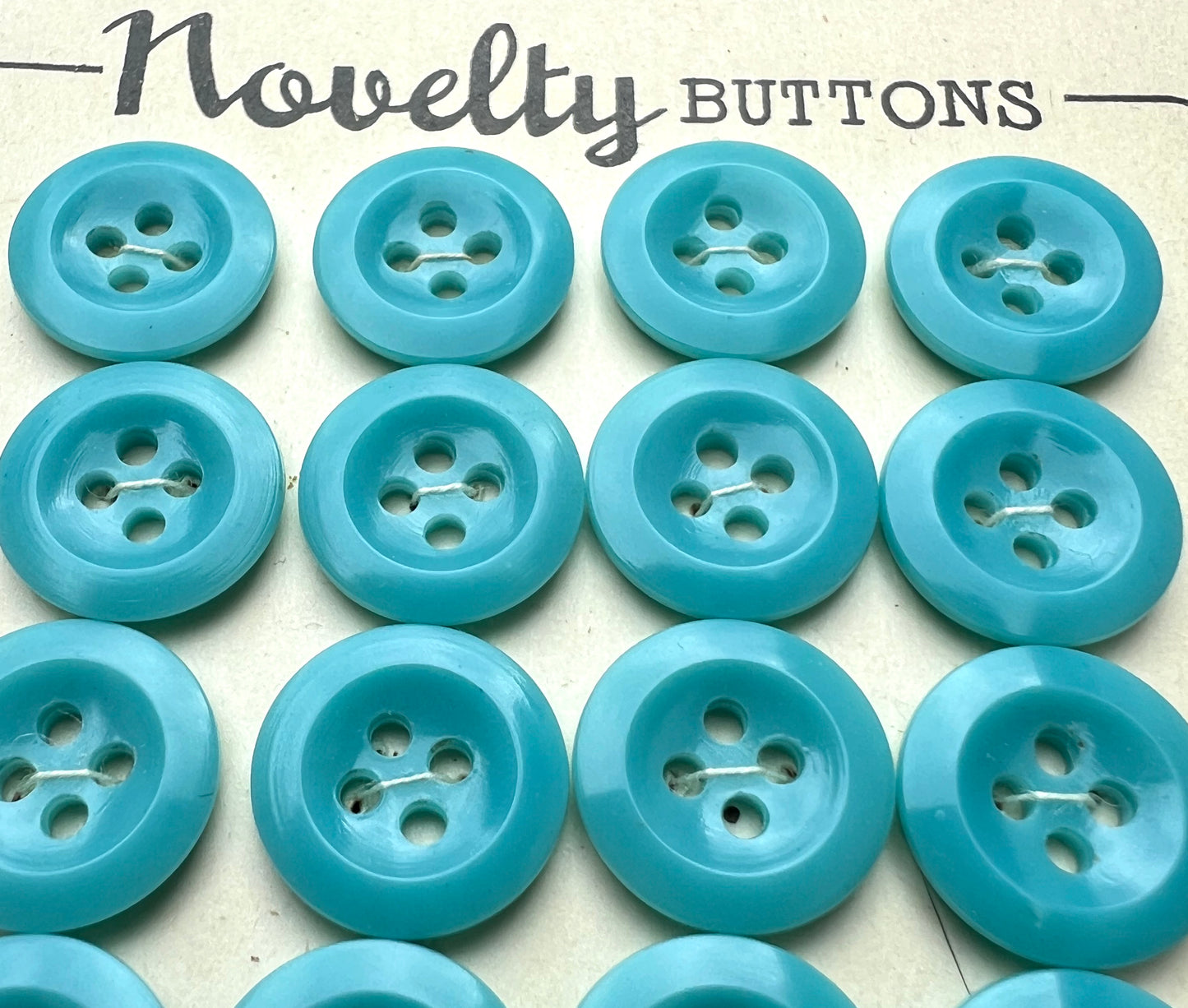 Turquoise 1940s Buttons - 24 x 1cm or 1.3cm