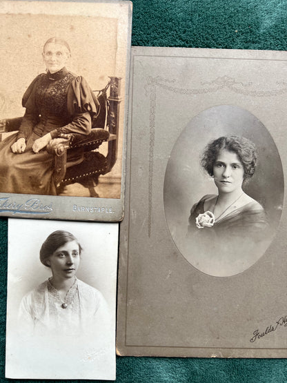 7 Big Edwardian Photographs on Card