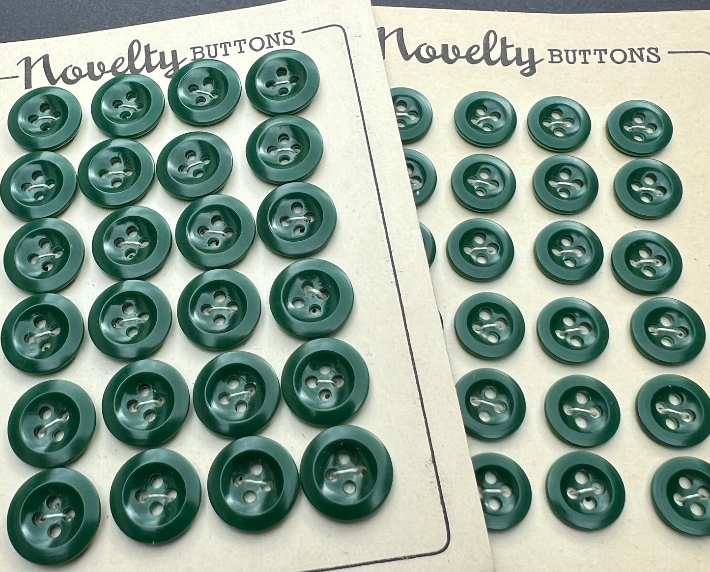 1940s Racing Green Buttons - 24 x 1cm or 1.3cm