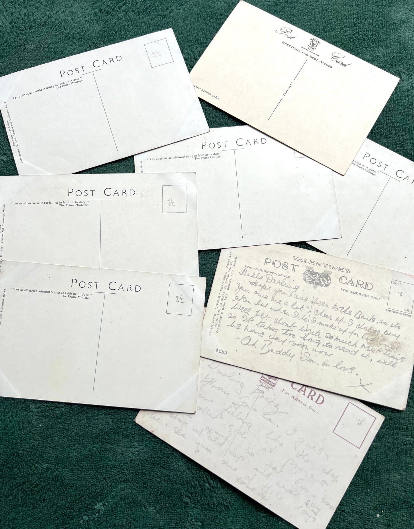 8 1940s Comic Postcards - Dinah, Agnes Richardson, War Effort