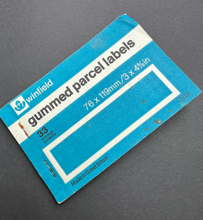 1970s Woolworths Gummed Parcel Labels (Part Book)