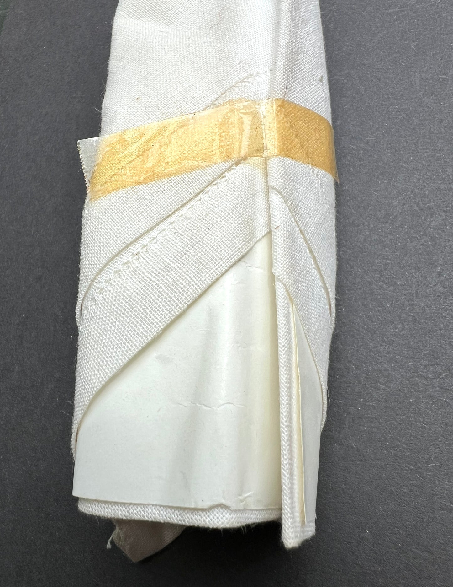 Big White Linen "K" Hankie