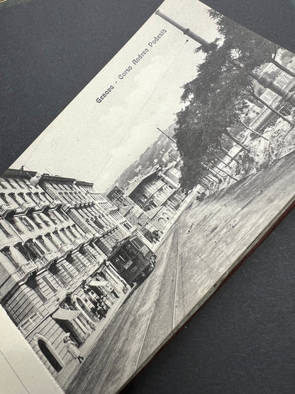 Fascinating 1900s Book of Postcards of GENOVA in Northern Italy.