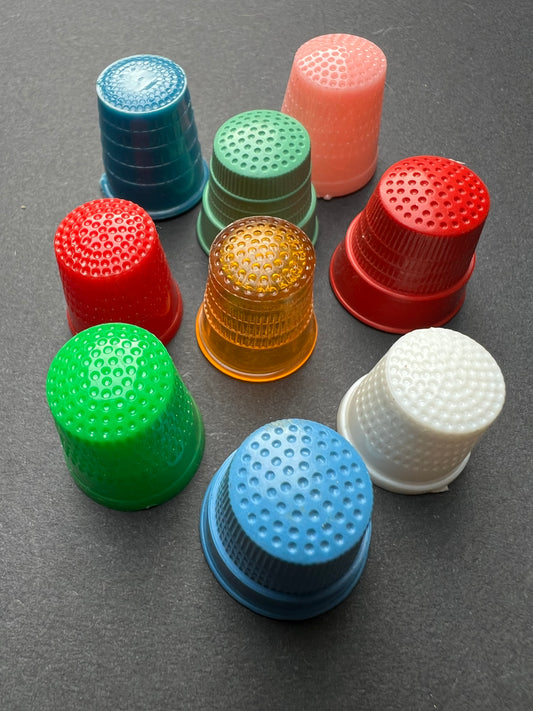 Colourful Vintage Plastic Thimbles / Tiny Plant Pots for Dolls House