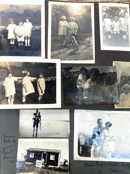 22 Pages from 1920s/30s Photo Albums with Photos Stuck on Both Sides
