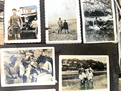 22 Pages from 1920s/30s Photo Albums with Photos Stuck on Both Sides