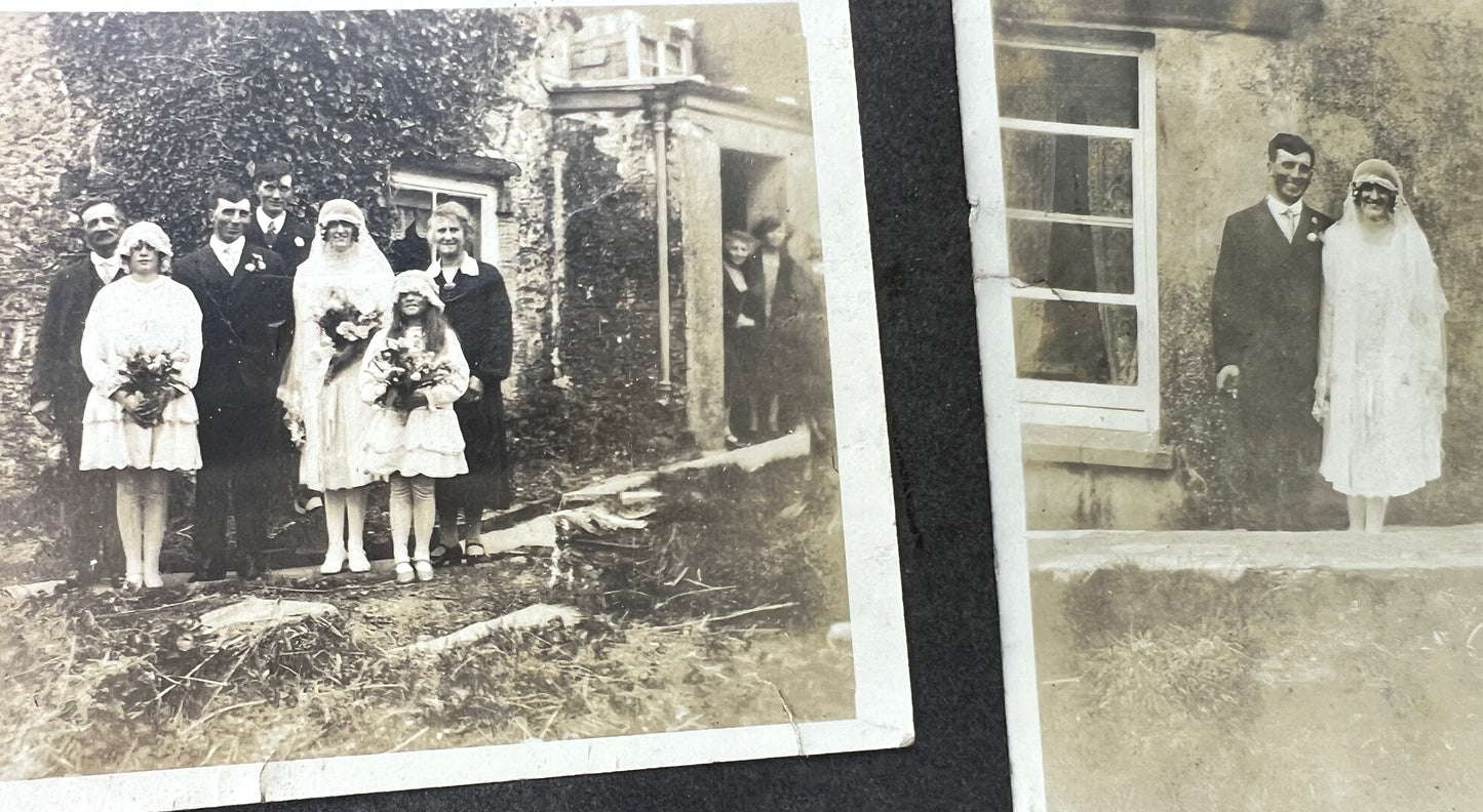 22 Pages from 1920s/30s Photo Albums with Photos Stuck on Both Sides