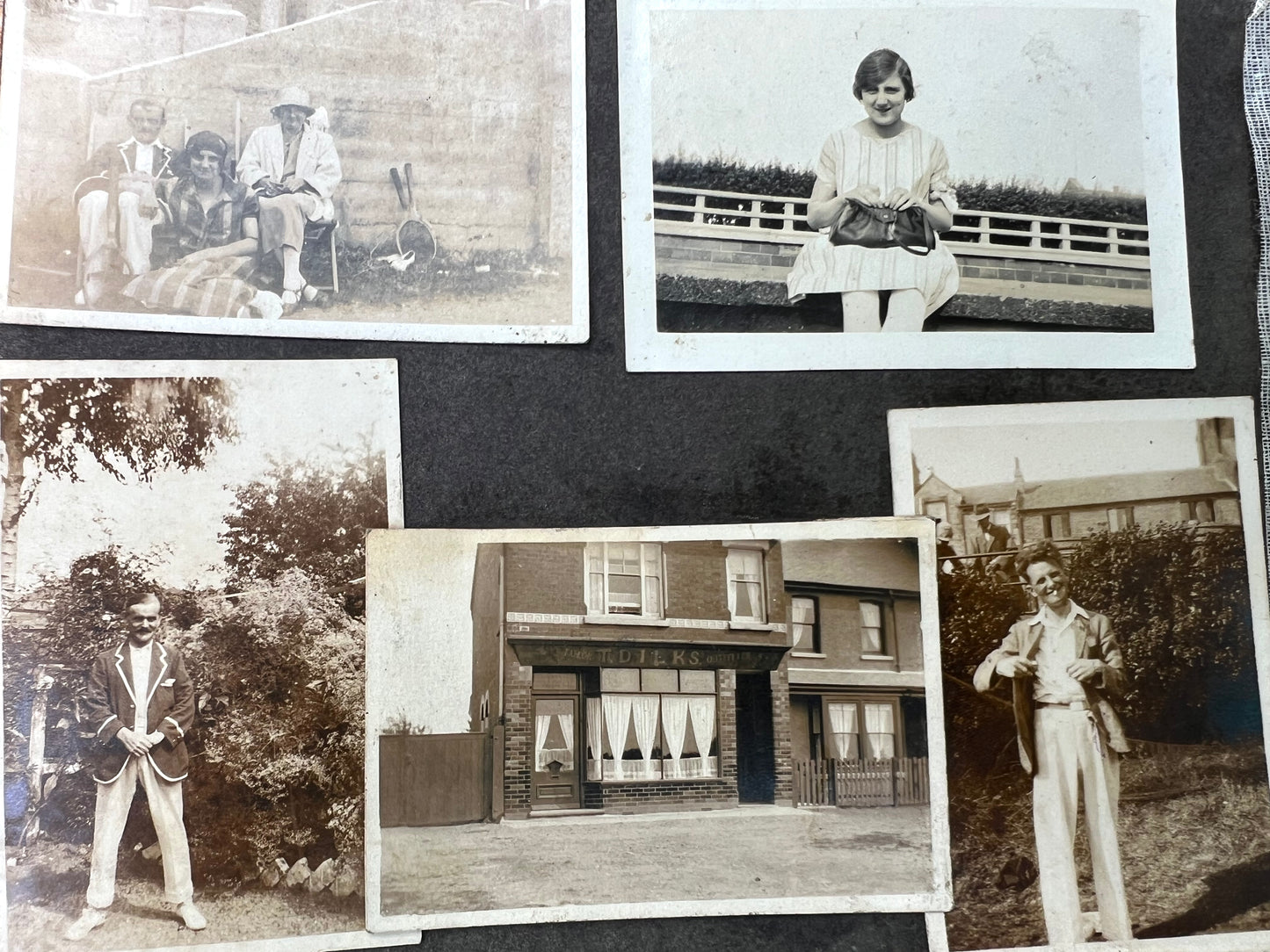 22 Pages from 1920s/30s Photo Albums with Photos Stuck on Both Sides
