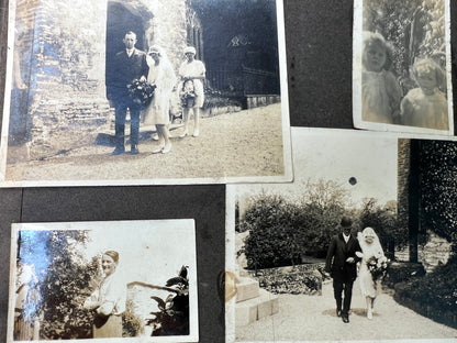 22 Pages from 1920s/30s Photo Albums with Photos Stuck on Both Sides