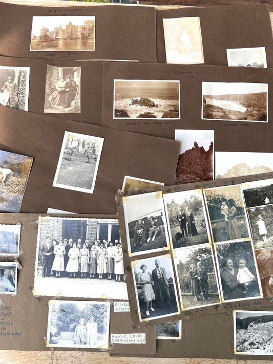 Job Lot of Pages of Photos from between 1914 and 1956