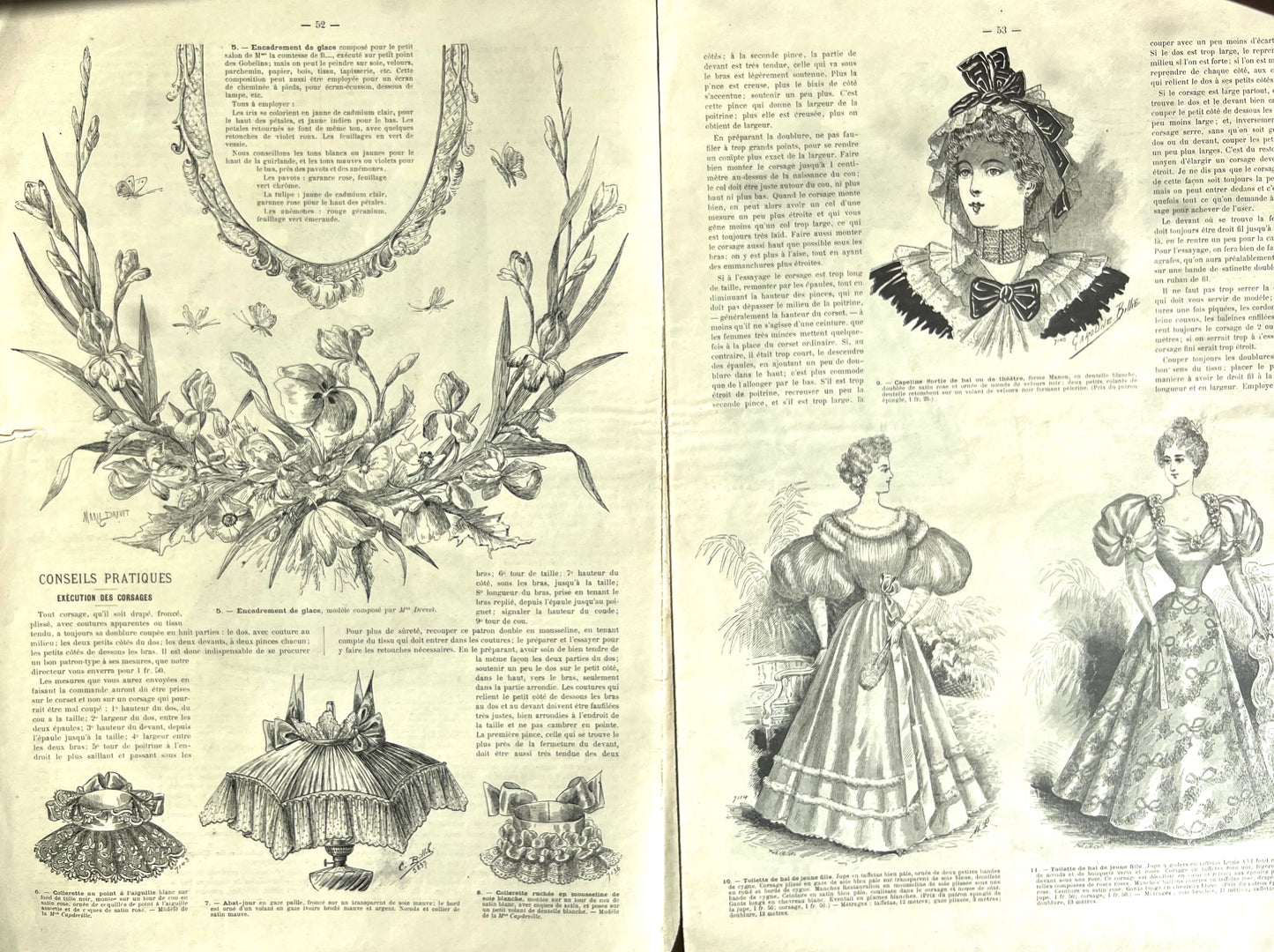 February 1896  French Fashion Paper Salon De La Mode