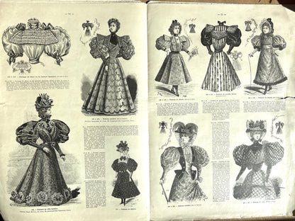 February 1896  French Fashion Paper Salon De La Mode