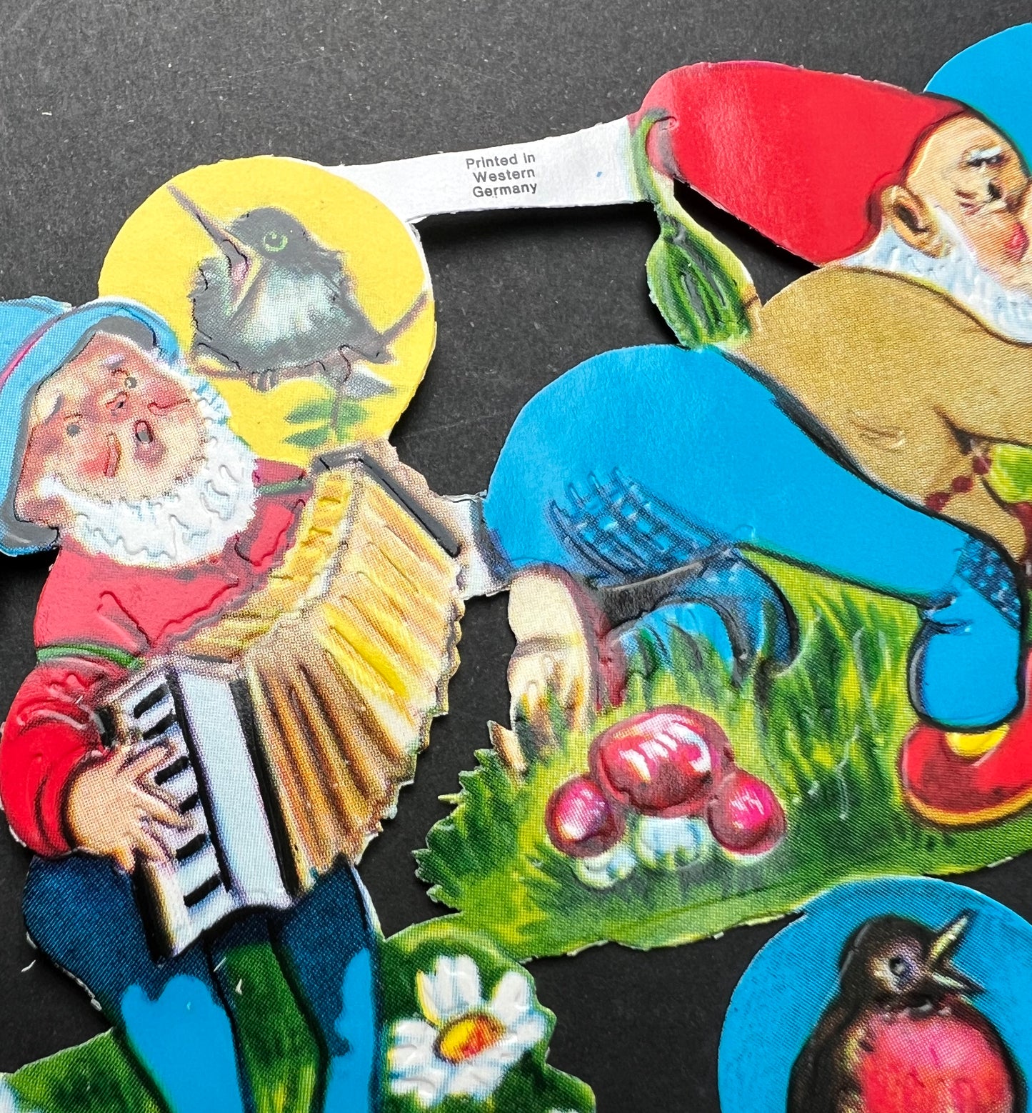 Vintage Comical Gnome Scraps Made in Western Germany