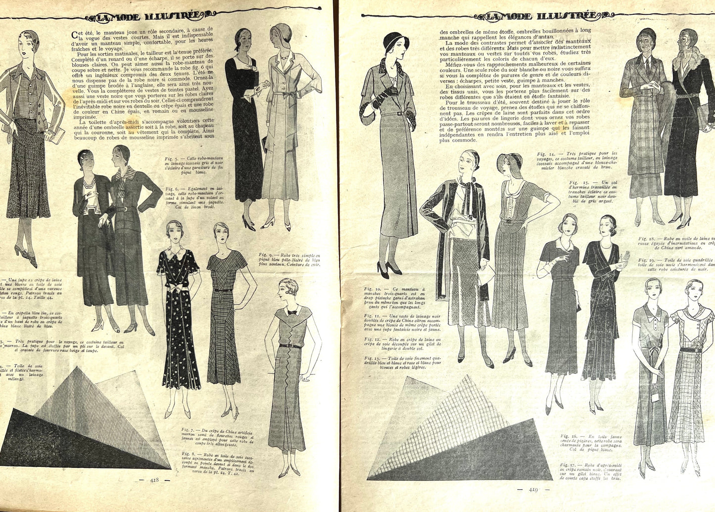 Charming Cover on June 1934 French Fashion Paper La Mode Illustree