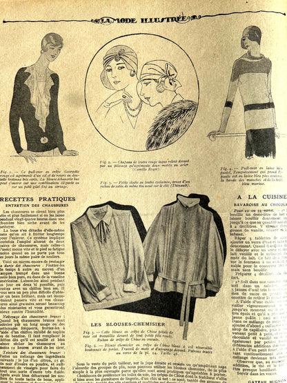 Fashion on the Golf Course on the Cover of April 1929 French Fashion Paper La Mode Illustree