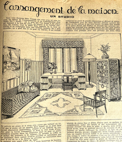 Feb 1923 French La Femme Chez Elle incl Embroidery Patterns