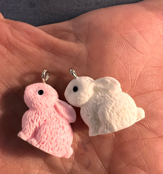 2cm Realistic Baby Rabbit Charm / Pendant