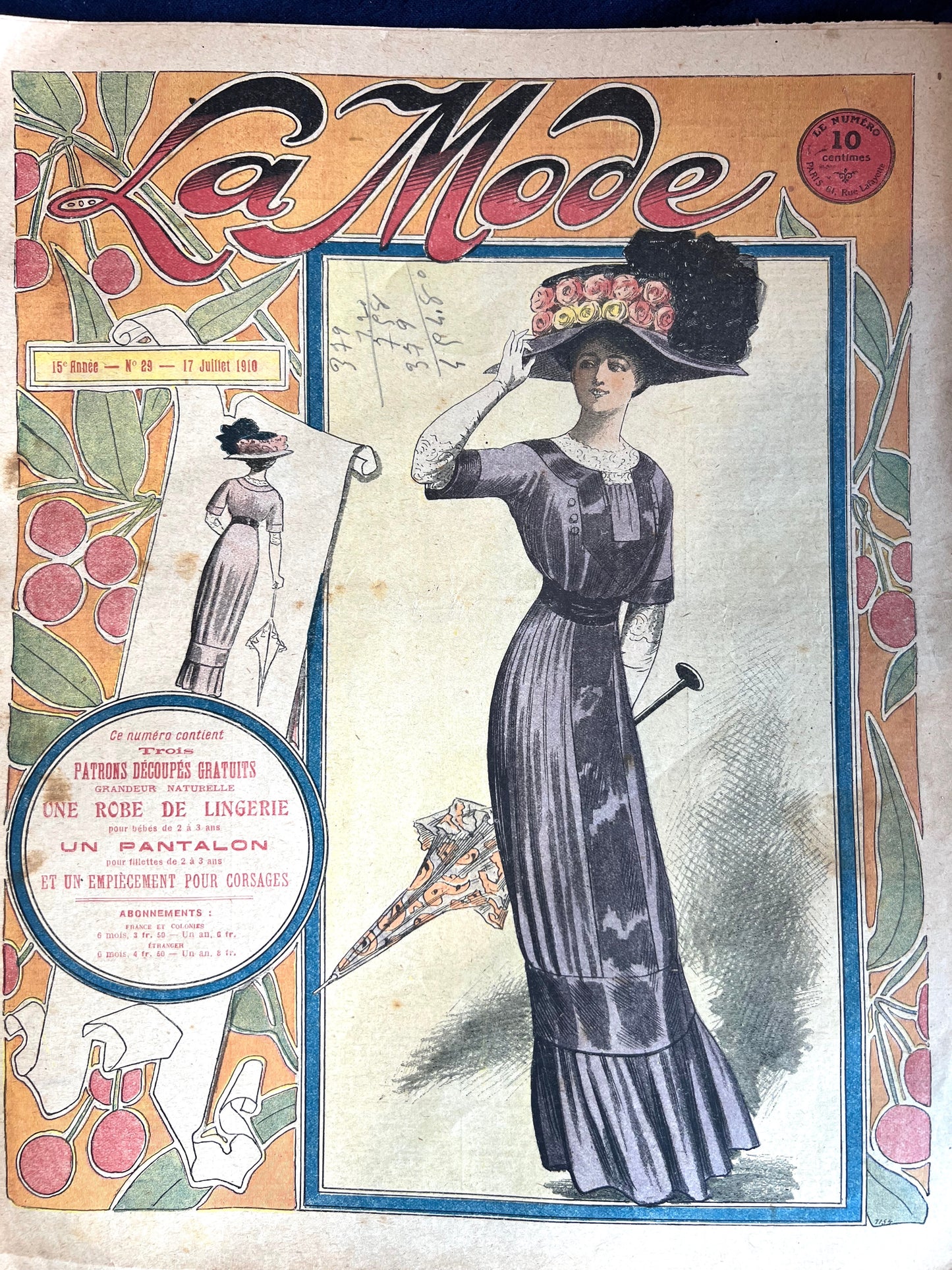 Glorious Fashions from 114 years ago - July 1910 French Fashion Paper La Mode