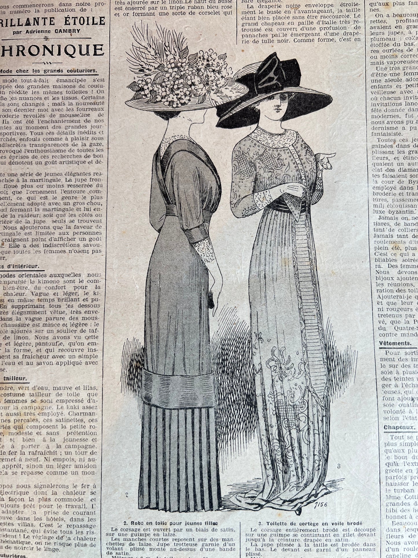 Glorious Fashions from 114 years ago - July 1910 French Fashion Paper La Mode