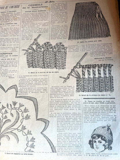 Glorious Fashions from 114 years ago - July 1910 French Fashion Paper La Mode