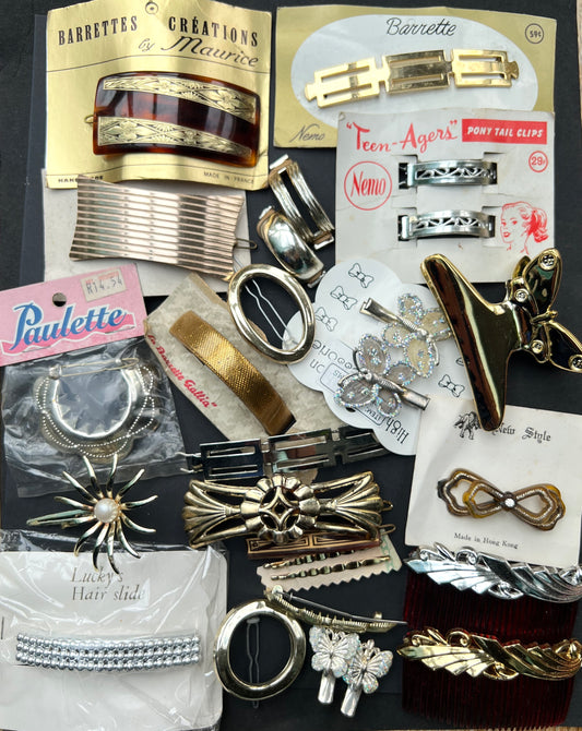 25 Silver & Gold Vintage Hair Accessories