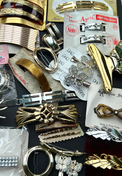 25 Silver & Gold Vintage Hair Accessories