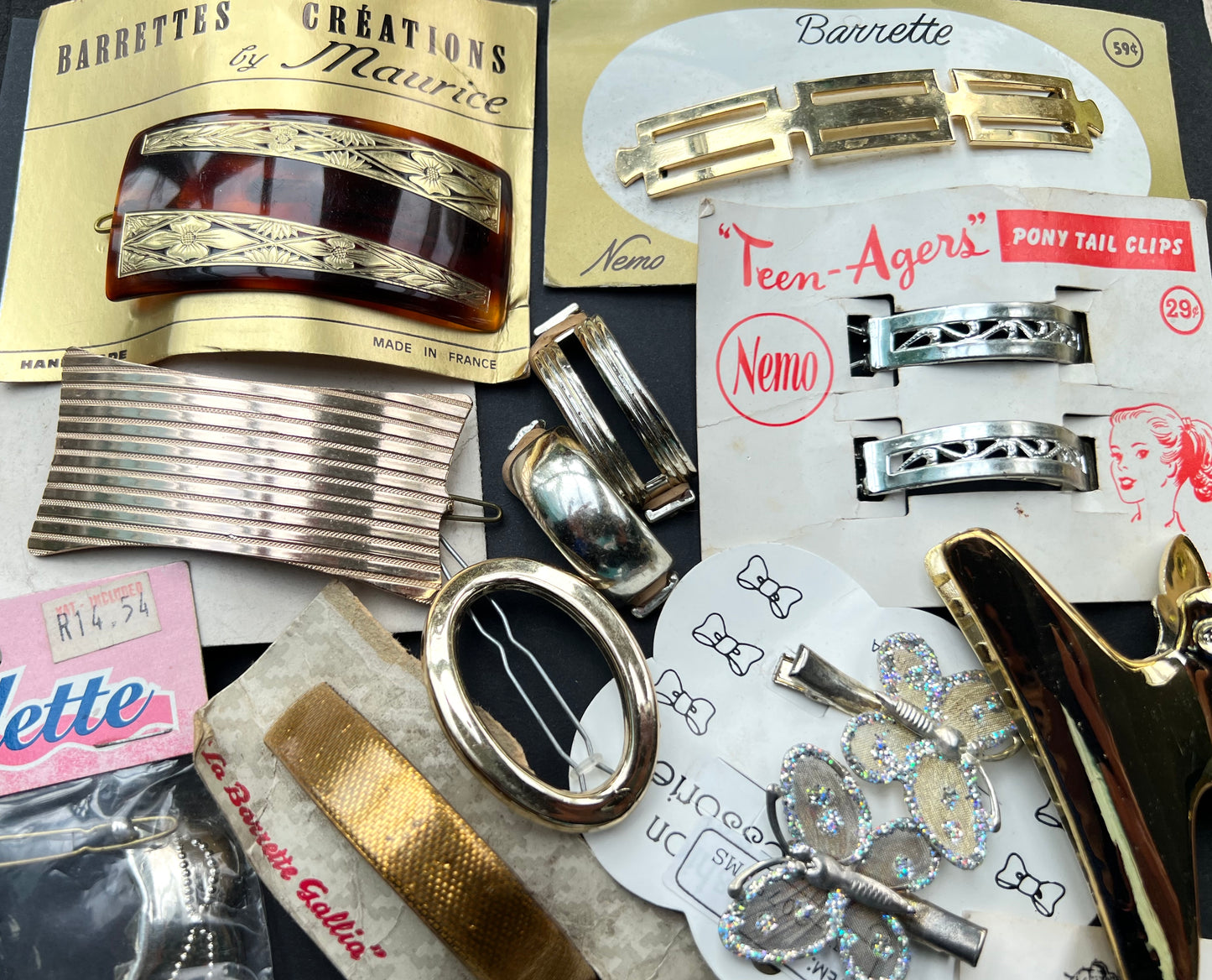 25 Silver & Gold Vintage Hair Accessories