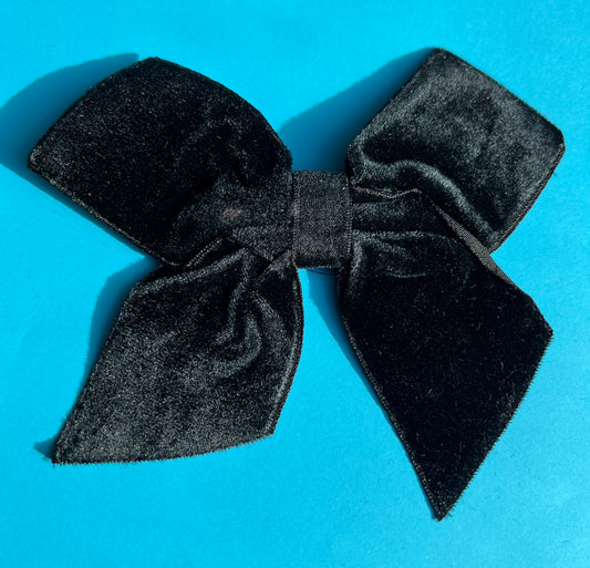 BIG Black Velvet Hair Bow