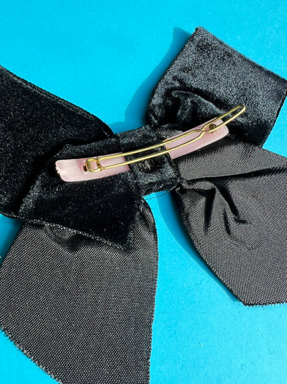 BIG Black Velvet Hair Bow