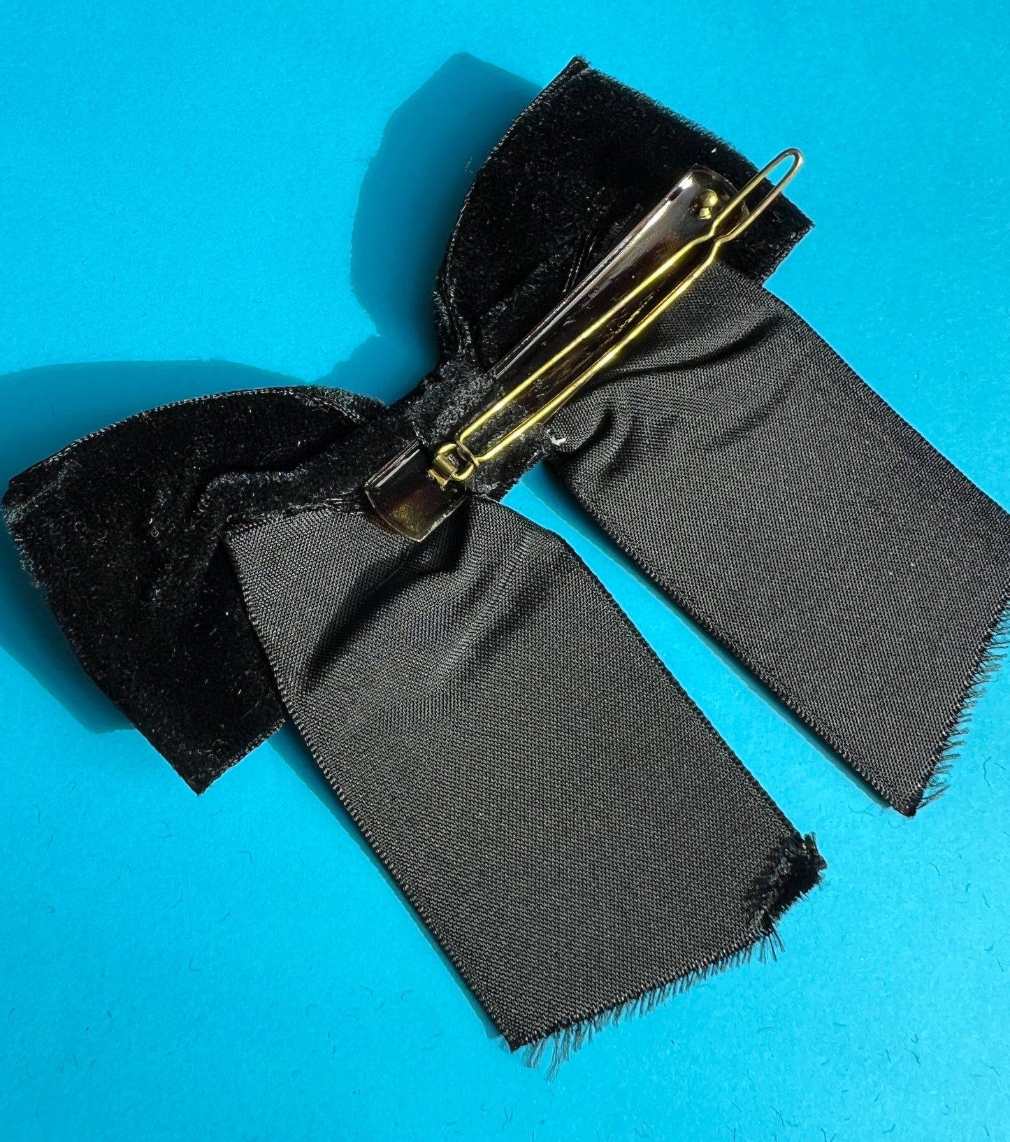 Flamboyant Black Velvet Hair Bow