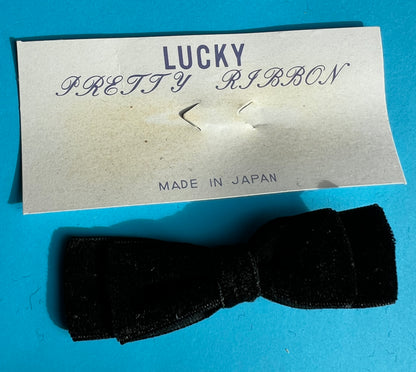 Sweet Little Black Velvet Hair Bow