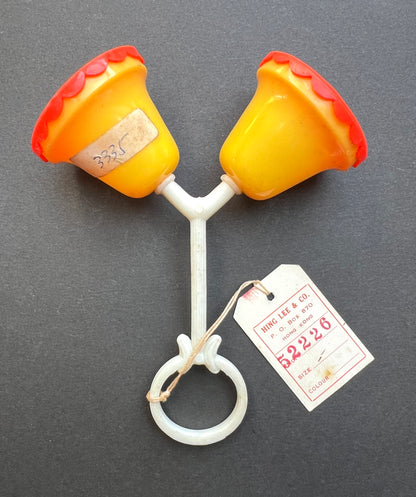 Brightly Coloured Double Vintage Rattle- Hong Kong - Salesman's Sample