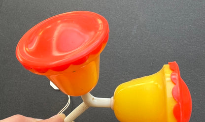 Brightly Coloured Double Vintage Rattle- Hong Kong - Salesman's Sample