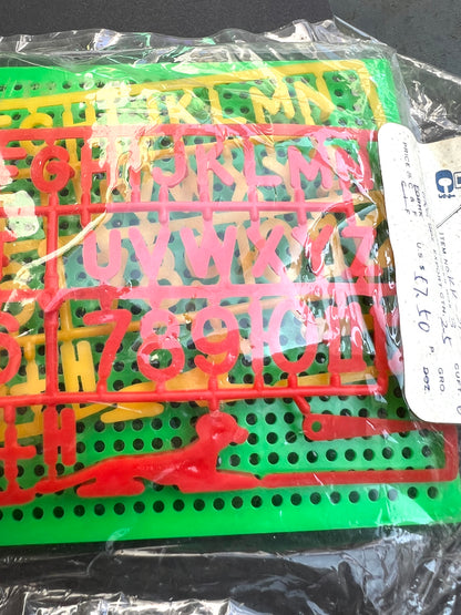 Vintage Hong Kong Salesman's Sample - Plastic Alphabet Set