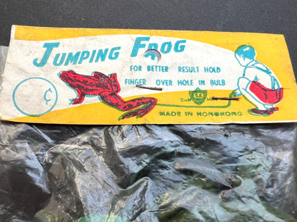 Vintage 1950s Jumping Frog Toy - Made in Hong Kong