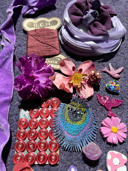 Lilac, Maroon and Purple Vintage Craft Pack