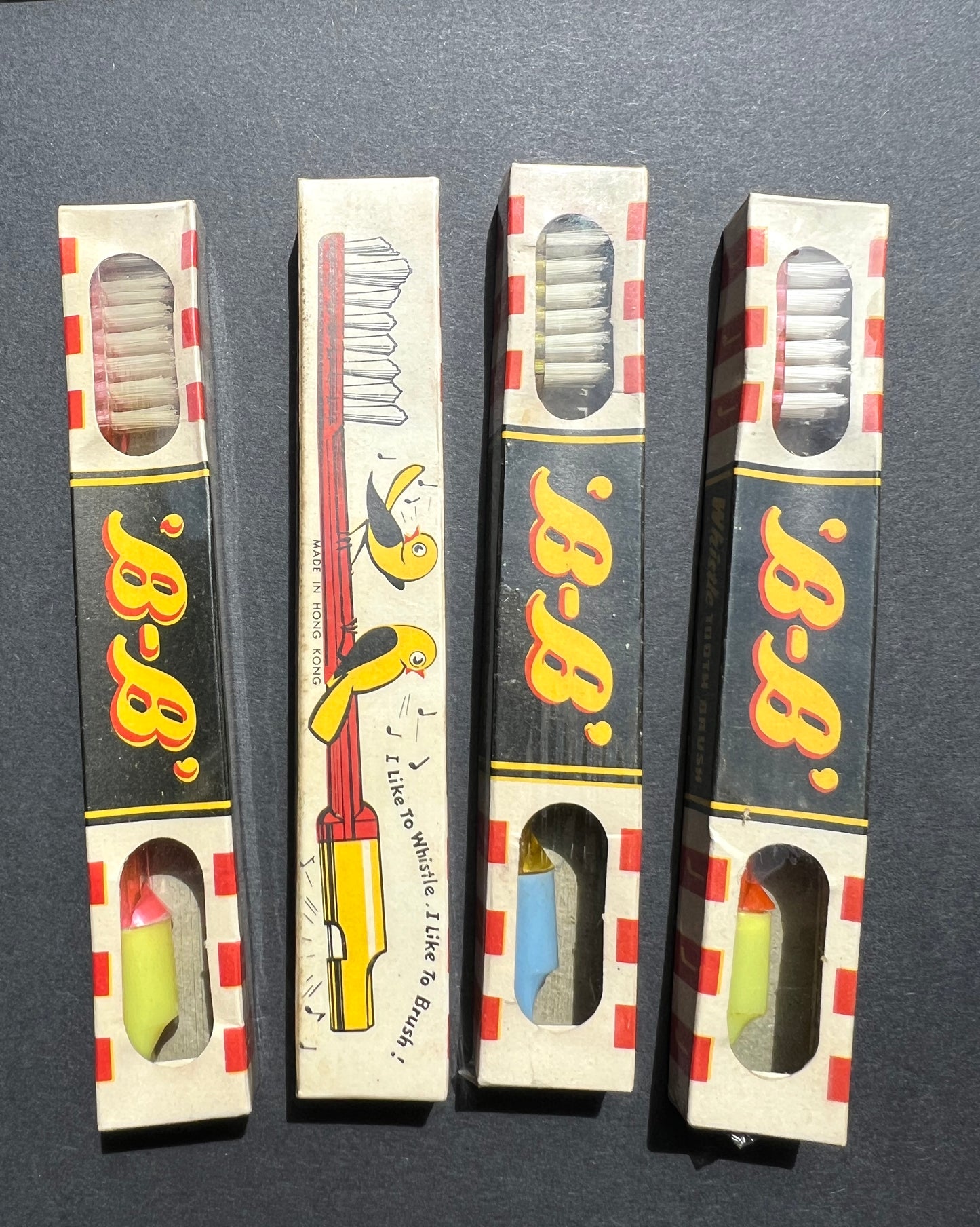 Wonderful 1950s Childs "Whistle TOOTHBRUSH" in Original Box