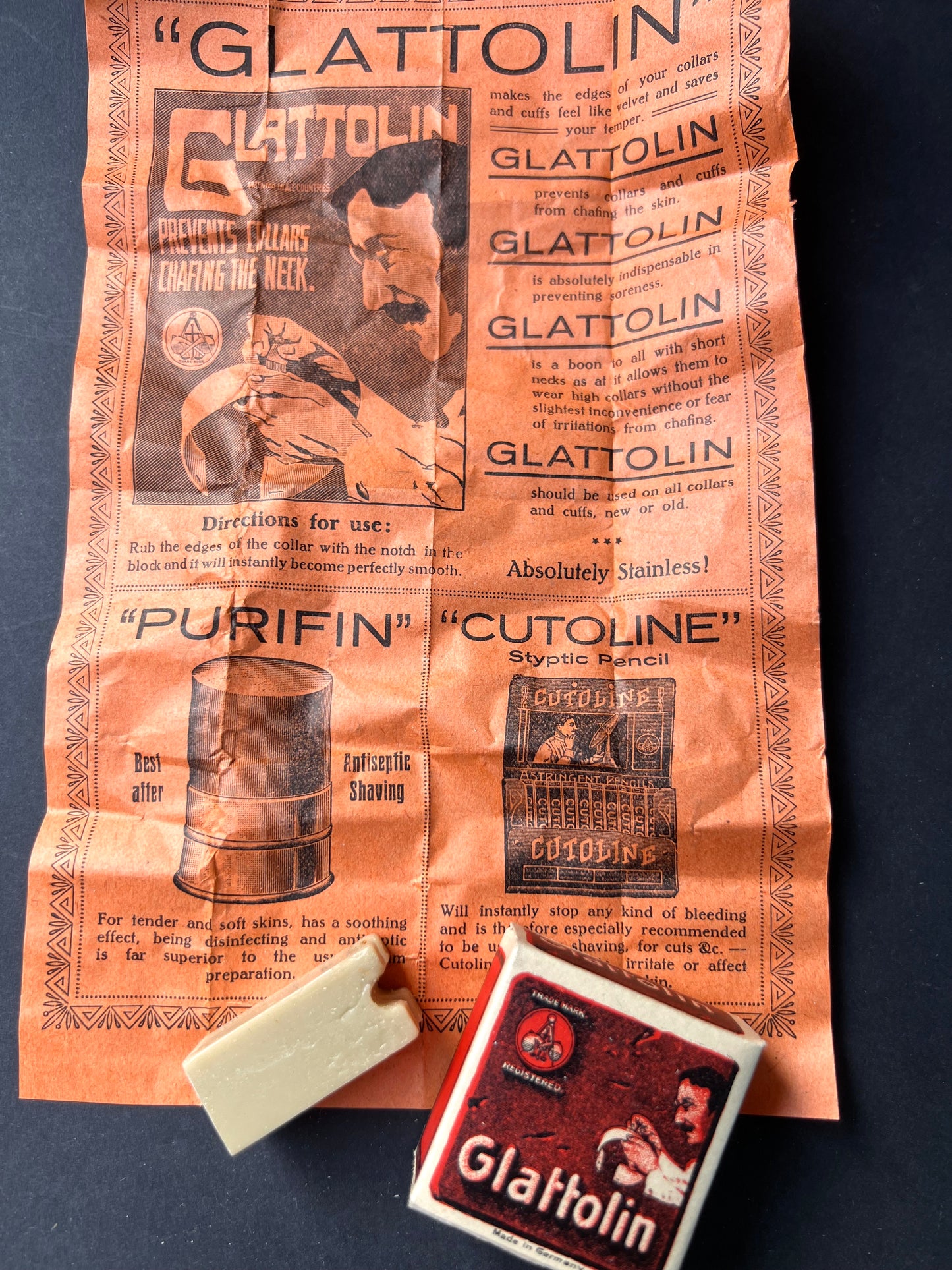 Unused Box of 1930s GLATTOLIN to Prevent Skin Chafing !