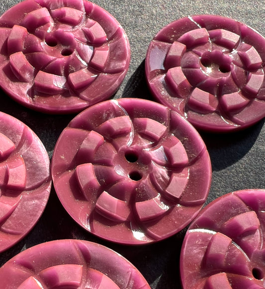 Complicated Vintage Aubergine 2.2cm Buttons