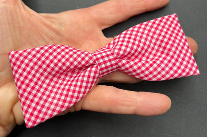 Red & White Gingham 1960s Oversized Hair Bow