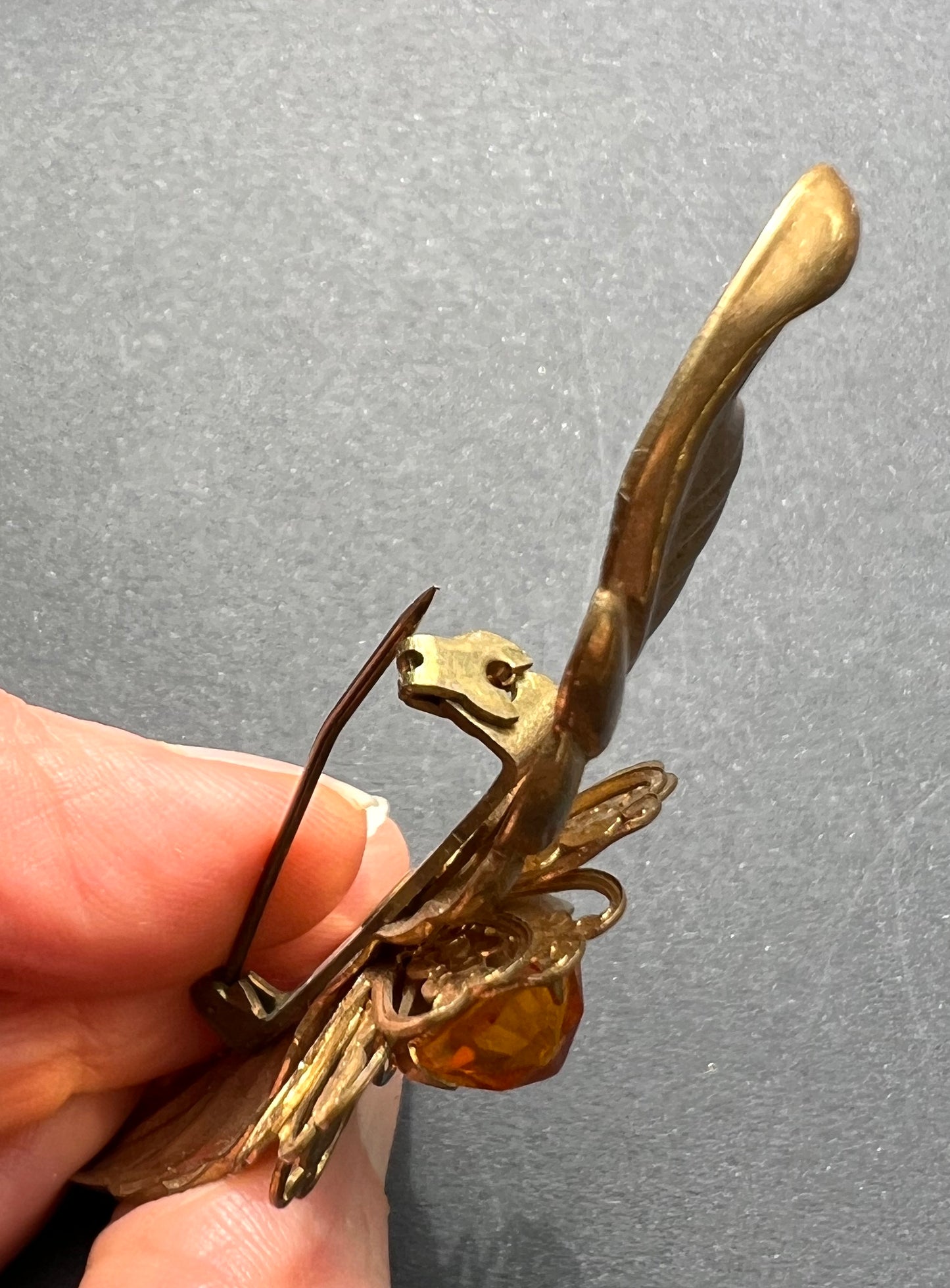 Big Flourish of 1940s Brooch
