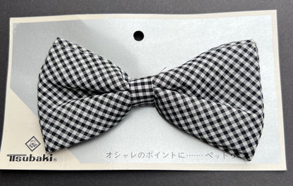 Black & White Gingham 1960s Oversized Hair Bow