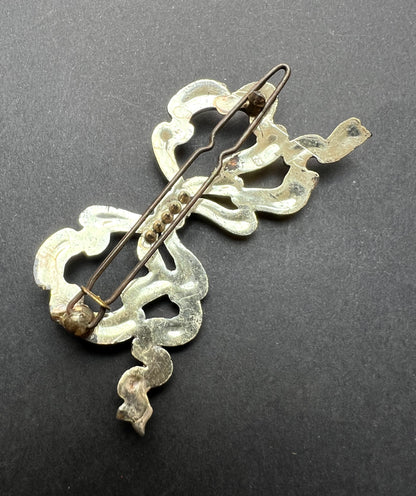 Glorious 1950s Golden Glamour Bow Hair Clip - Made in England