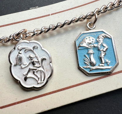 Happy Dancing Characters Vintage Bracelet on Original Card