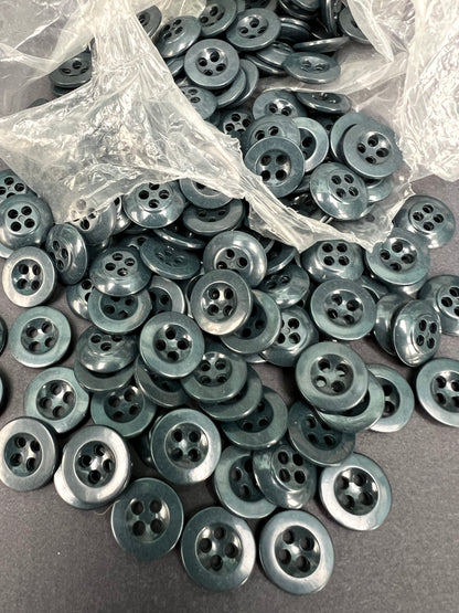 Wholesale 200 or 150 Dark Teal 1.5cm Satisfying Vintage Buttons