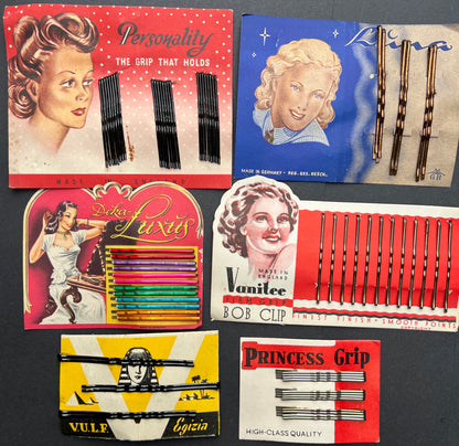 10 Vintage Hair Pin Display Cards