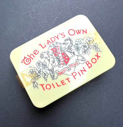 Rather Fetching.. The Lady's Own Toilet Pin Box - chip on base